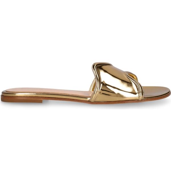 sandali in pelle Gianvito Rossi giallo