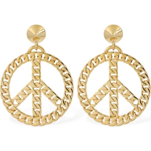 orecchini Moschino marrone