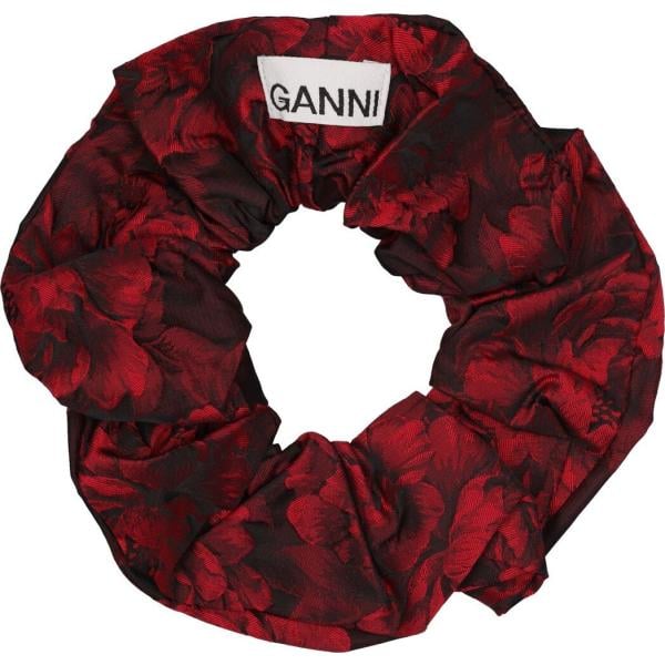 accessori per capelli Ganni marrone con stampe