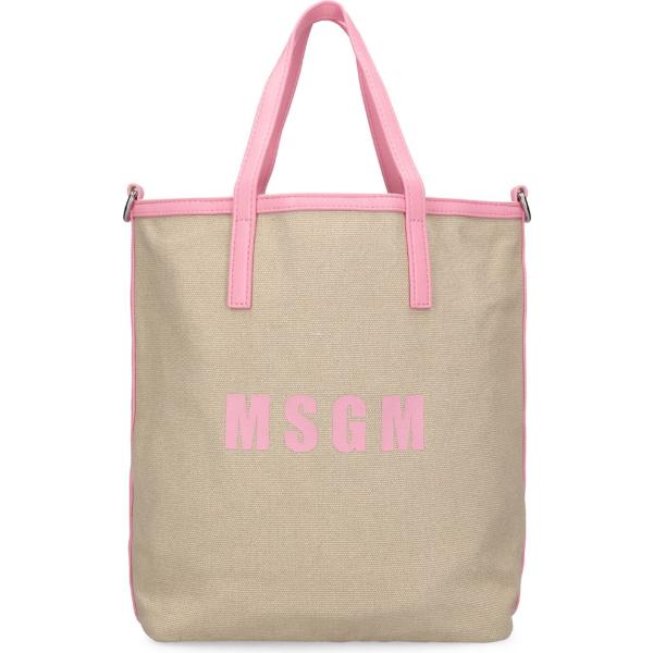 shopping bag Msgm marrone con stampe