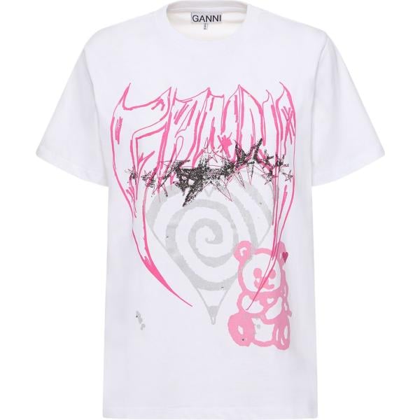 t-shirt Ganni bianco