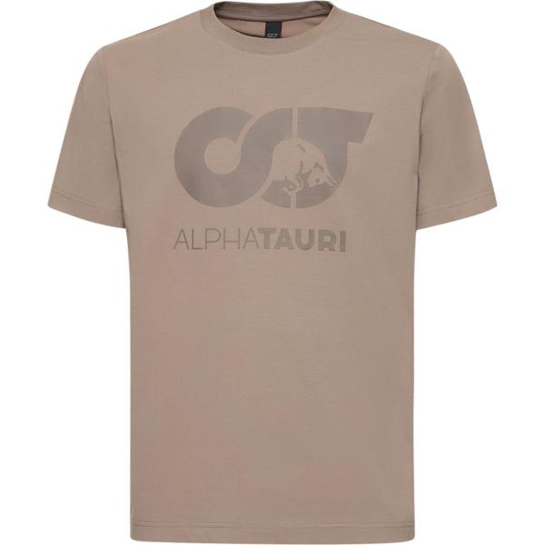 t-shirt Alphatauri marrone con stampe