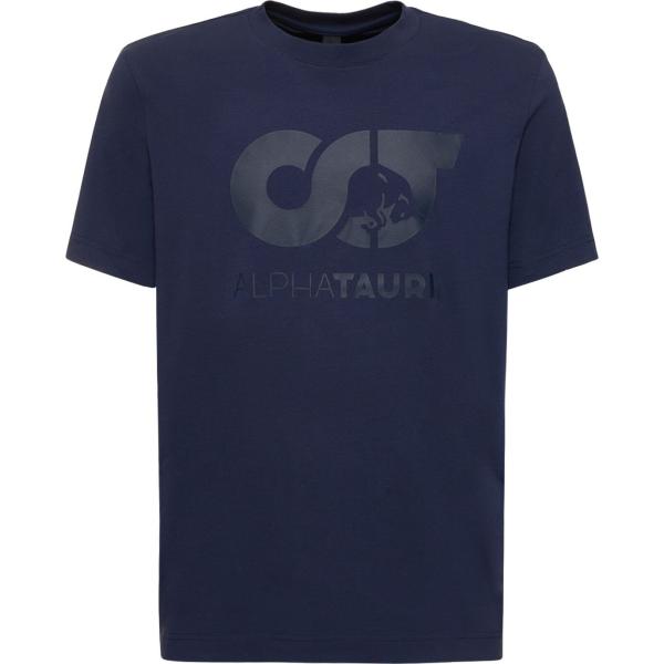 t-shirt Alphatauri blu con stampe