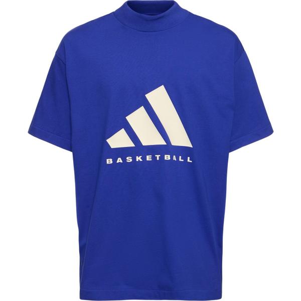 t-shirt Adidas Originals blu con stampe