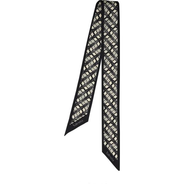 foulard Valextra nero con stampe
