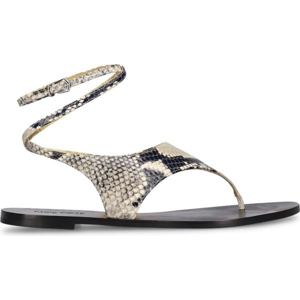 sandali in pelle Paris Texas bianco con stampe