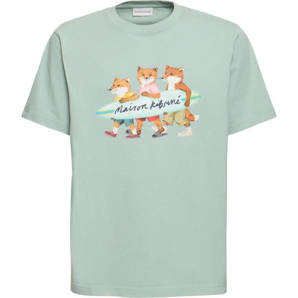 t-shirt Maison Kitsuné verde