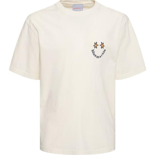 t-shirt Bluemarble bianco con stampe