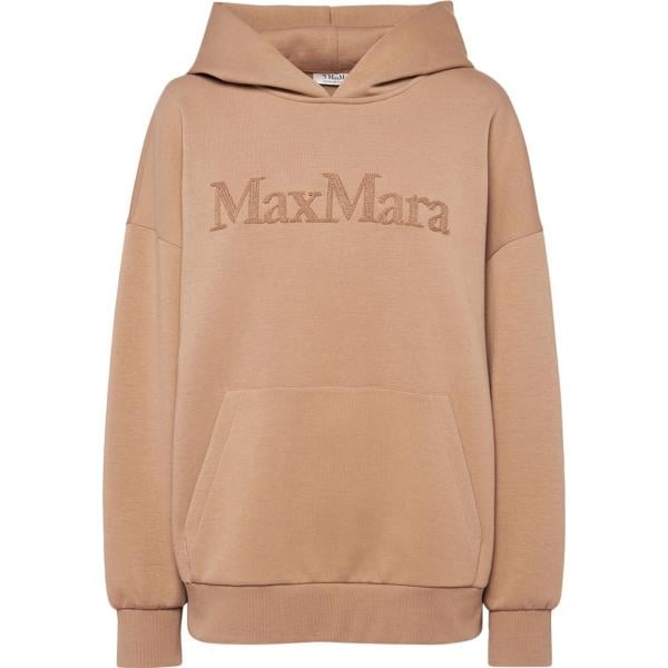 felpe con cappuccio S Max Mara marrone