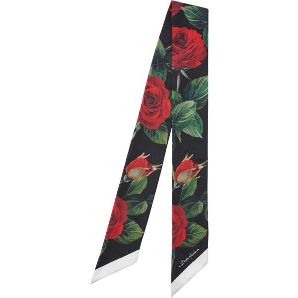foulard Dolce & Gabbana nero con stampe