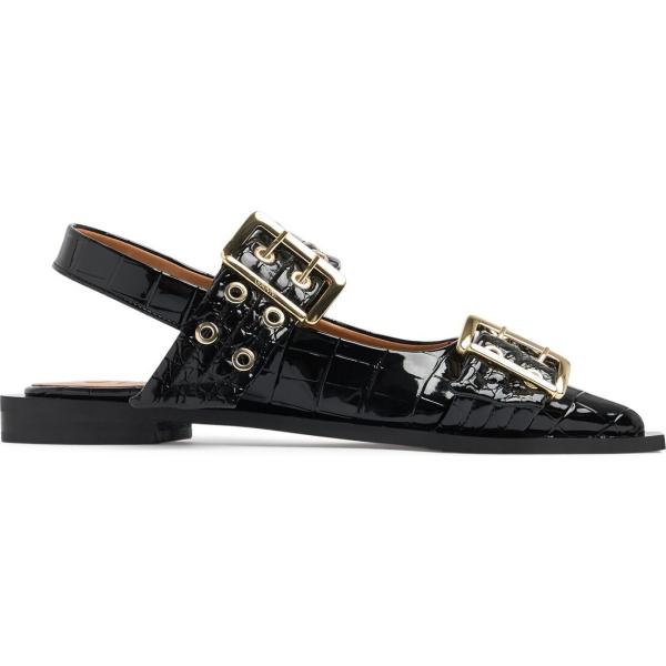 ballerine Ganni nero con stampe