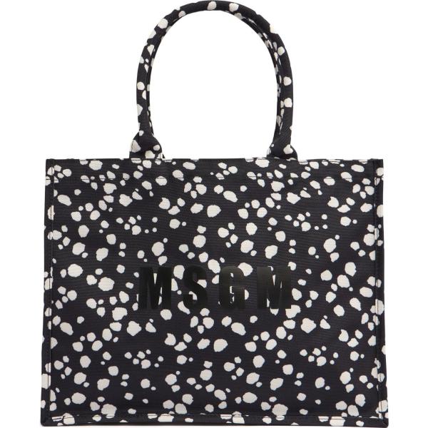 shopping bag Msgm nero con stampe