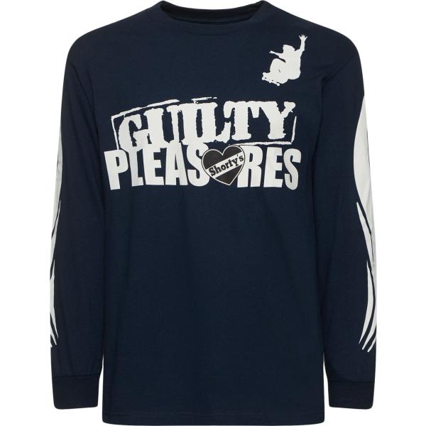 t-shirt Pleasures blu con stampe