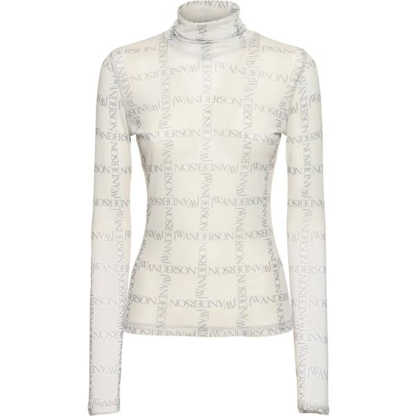 top Jw Anderson bianco con stampe