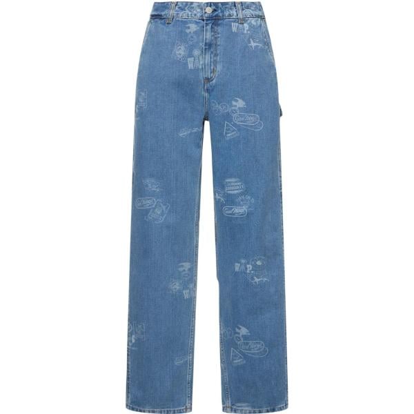 jeans Carhartt Wip blu con stampe
