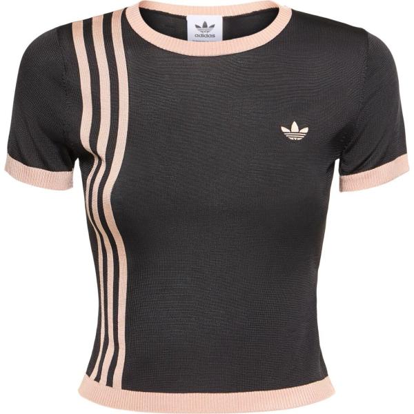 t-shirt Adidas Originals grigio a righe