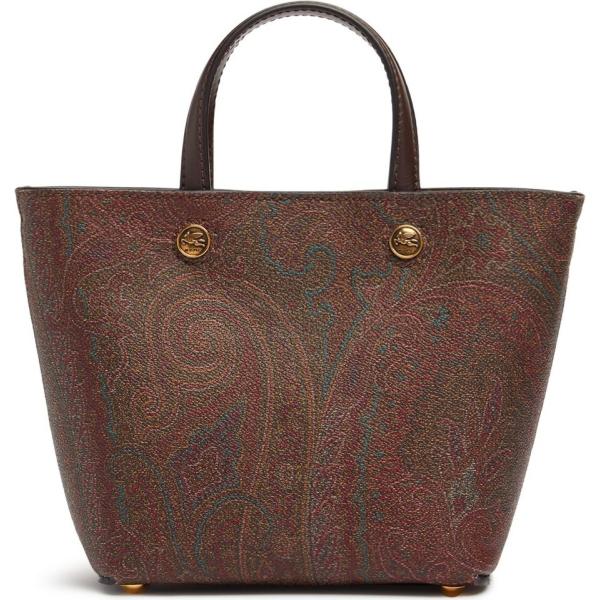 shopping bag Etro marrone con stampe