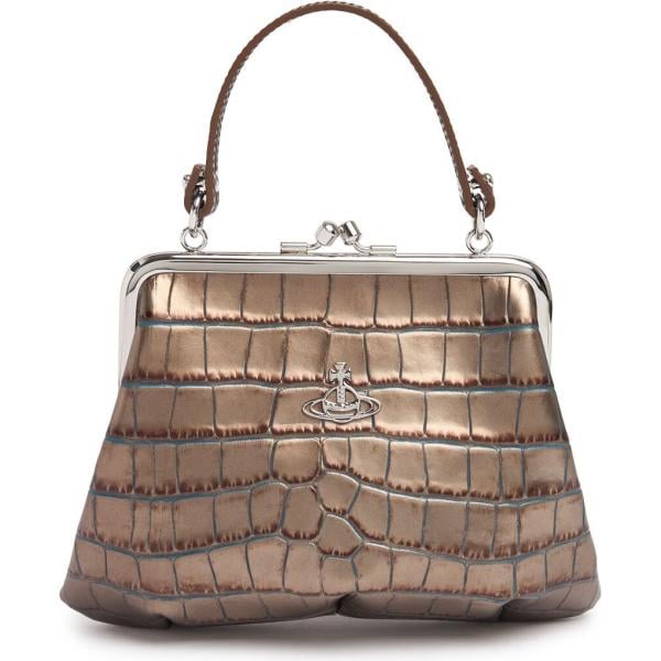 borse a mano Vivienne Westwood marrone con stampe