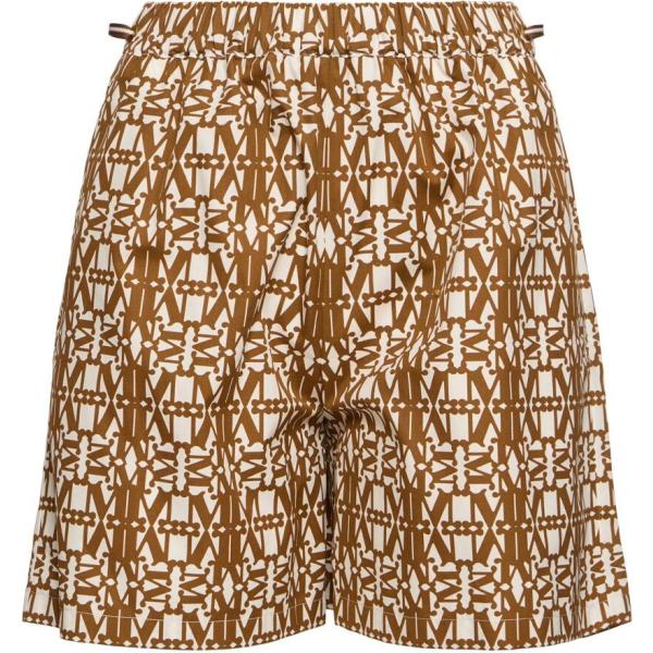 shorts Max Mara marrone con stampe