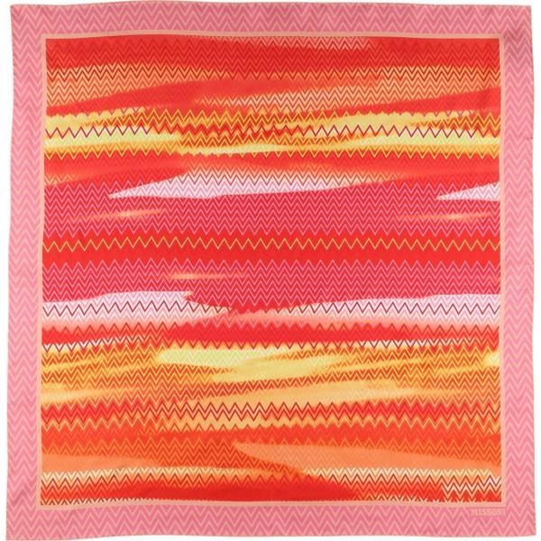foulard Missoni rosso con stampe