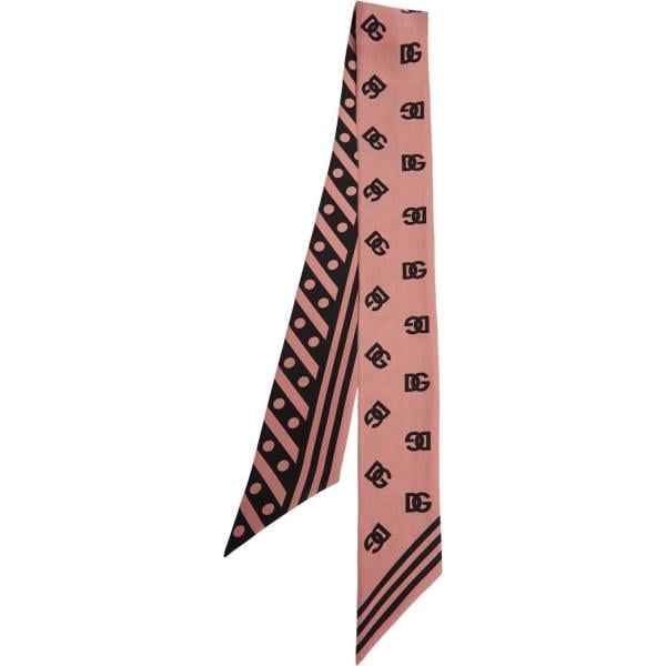 foulard Dolce & Gabbana rosa con stampe
