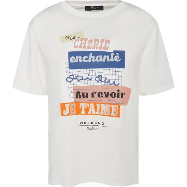 t-shirt Weekend Max Mara bianco con stampe