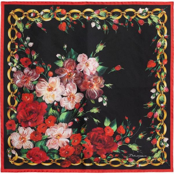 foulard Dolce & Gabbana nero con stampe