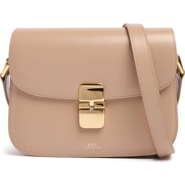 borse a spalla A.p.c. marrone con stampe