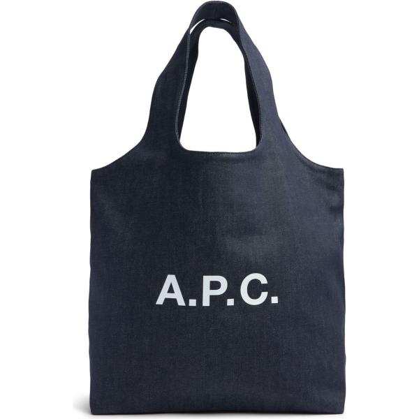 shopping bag A.p.c. blu con stampe