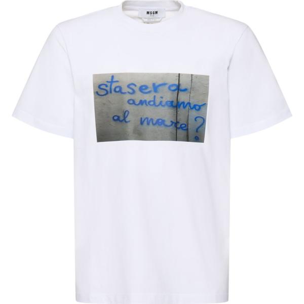 t-shirt Msgm bianco