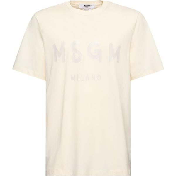 t-shirt Msgm bianco