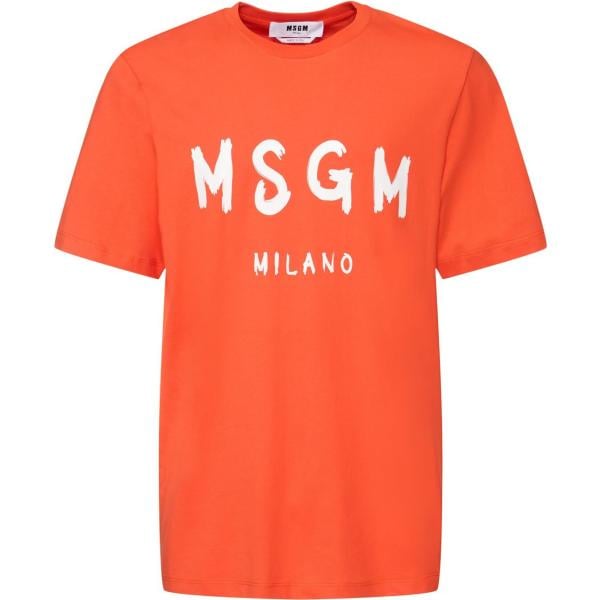 t-shirt Msgm arancione