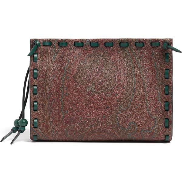 pochette Etro marrone con stampe