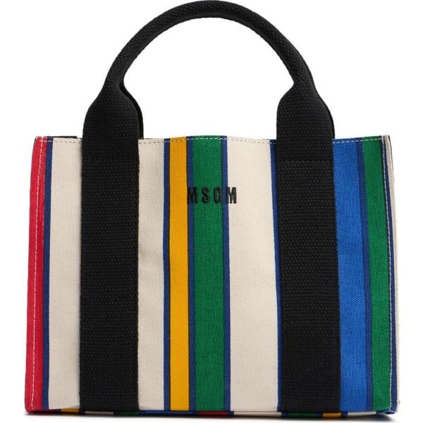 shopping bag Msgm multicolore a righe