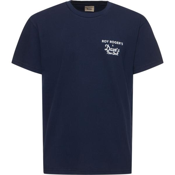 t-shirt Roy Rogers blu con stampe