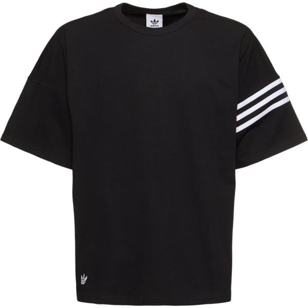 t-shirt Adidas Originals nero a righe