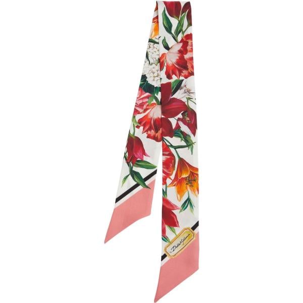 foulard Dolce & Gabbana bianco con stampe
