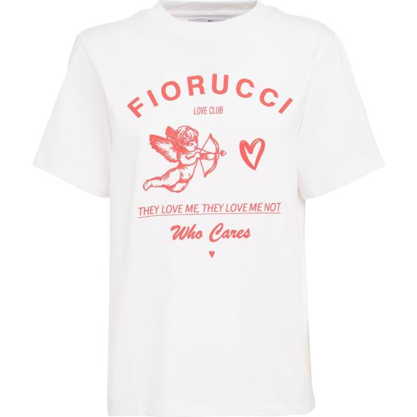 t-shirt Fiorucci bianco con stampe