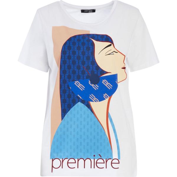 t-shirt Fracomina bianco con stampe