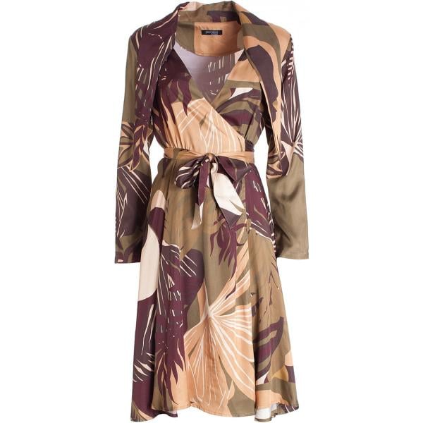 vestiti midi/longuette Fracomina marrone a fiori