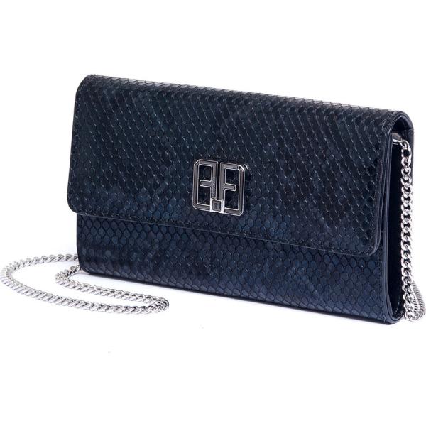 pochette Fracomina nero con stampe