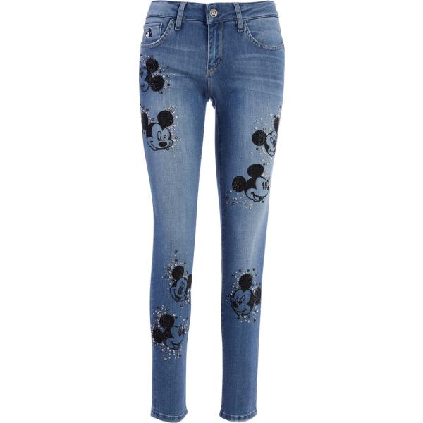 jeans skinny Fracomina blu con stampe