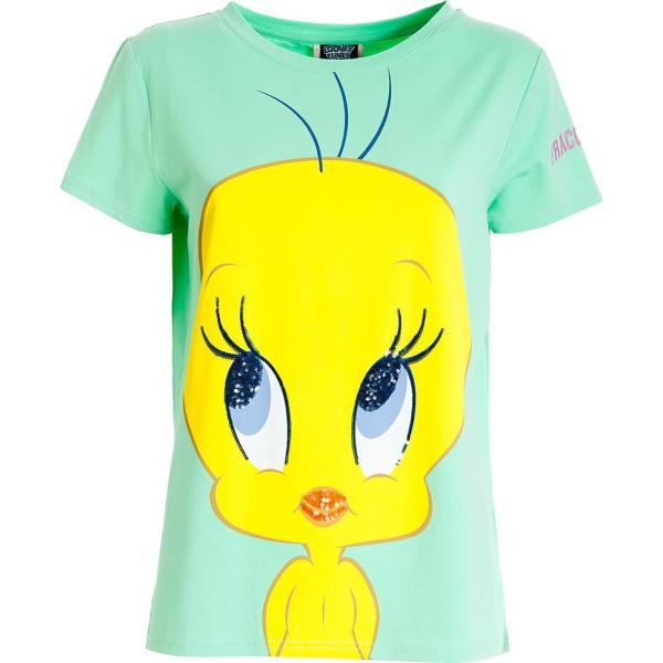 t-shirt Fracomina verde con stampe