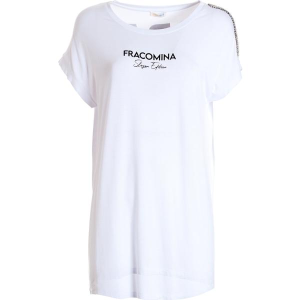 t-shirt Fracomina bianco con stampe