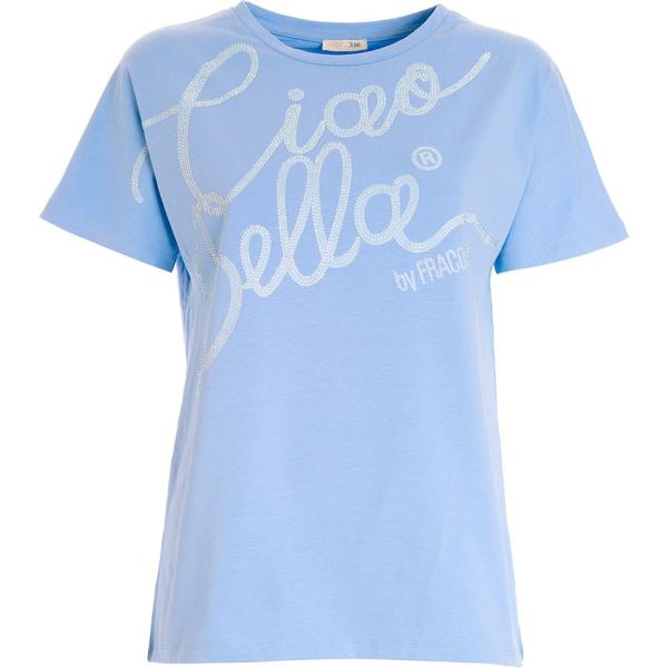 t-shirt Fracomina blu con stampe