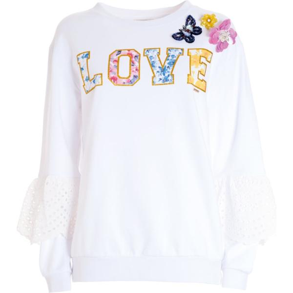 felpe Fracomina bianco con stampe