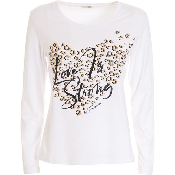 t-shirt Fracomina bianco con stampe