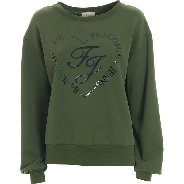 felpe Fracomina verde con stampe