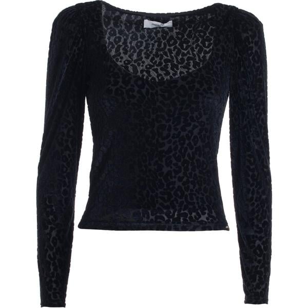 top Fracomina nero animalier