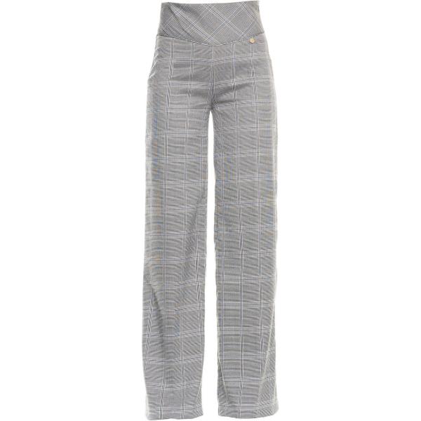 pantaloni a palazzo Fracomina grigio principe di galles